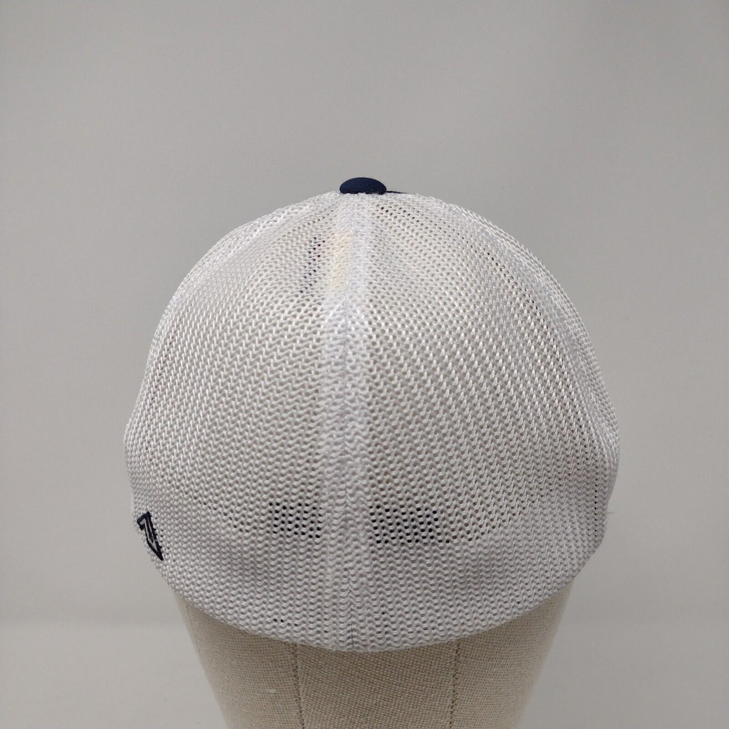 Letter M Fitted Trucker Hat Blue 6 7/8-7 3/8 Blue Embroidered Pacific Headwear