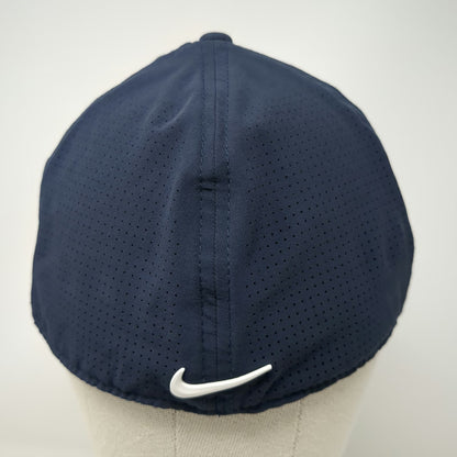 Nike Baseball Cap Blue XL Tiger Woods Performance Perforated TW Logo Hat Stretch