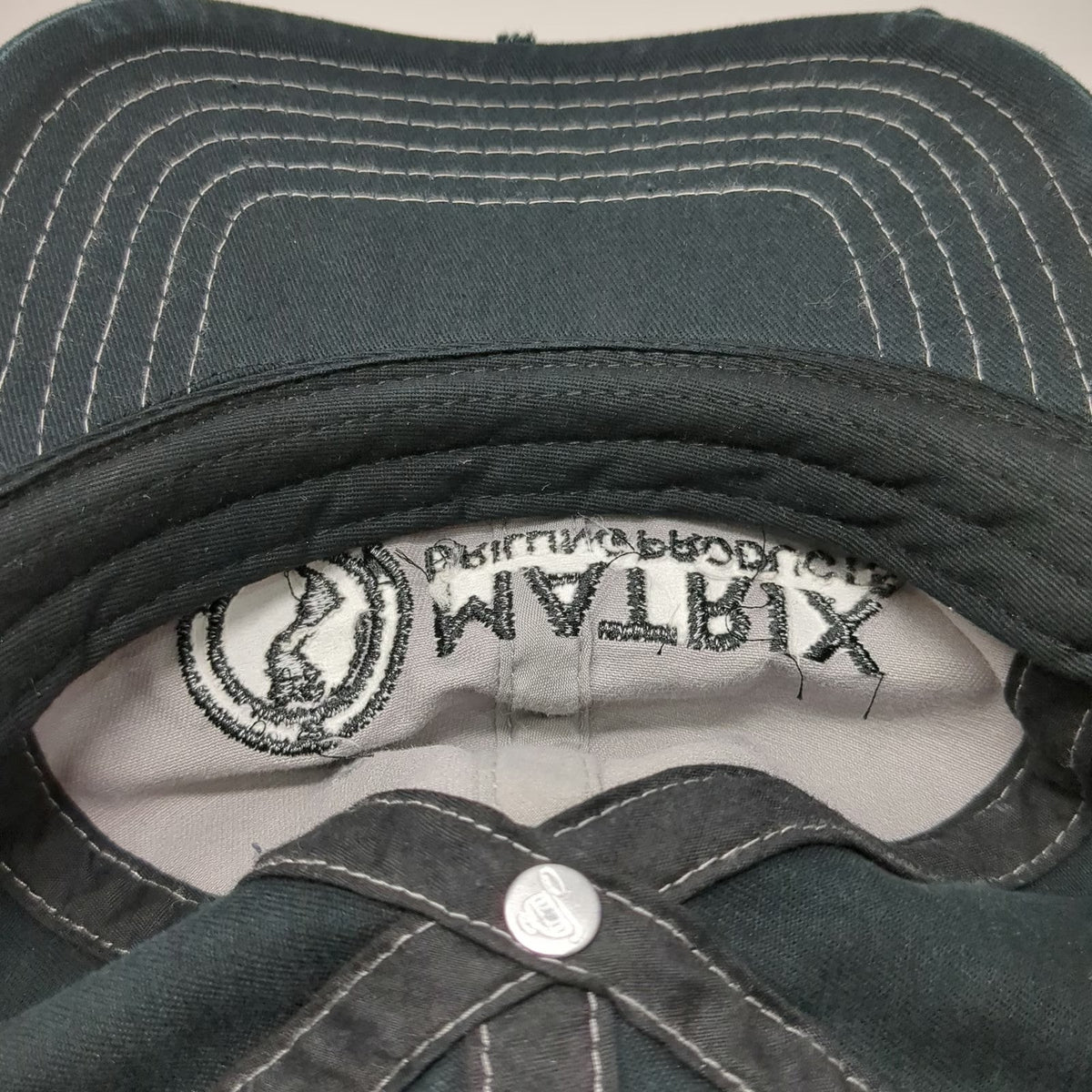 OTTO Baseball Cap Black OSFM Matrix Drilling Products Distressed Strapback Hat