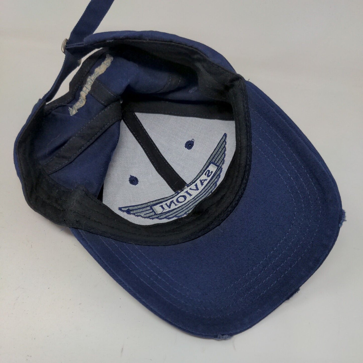 Savioni Men's Slideback Hat Blue Embroidered Logo Adjustable New Hope PA