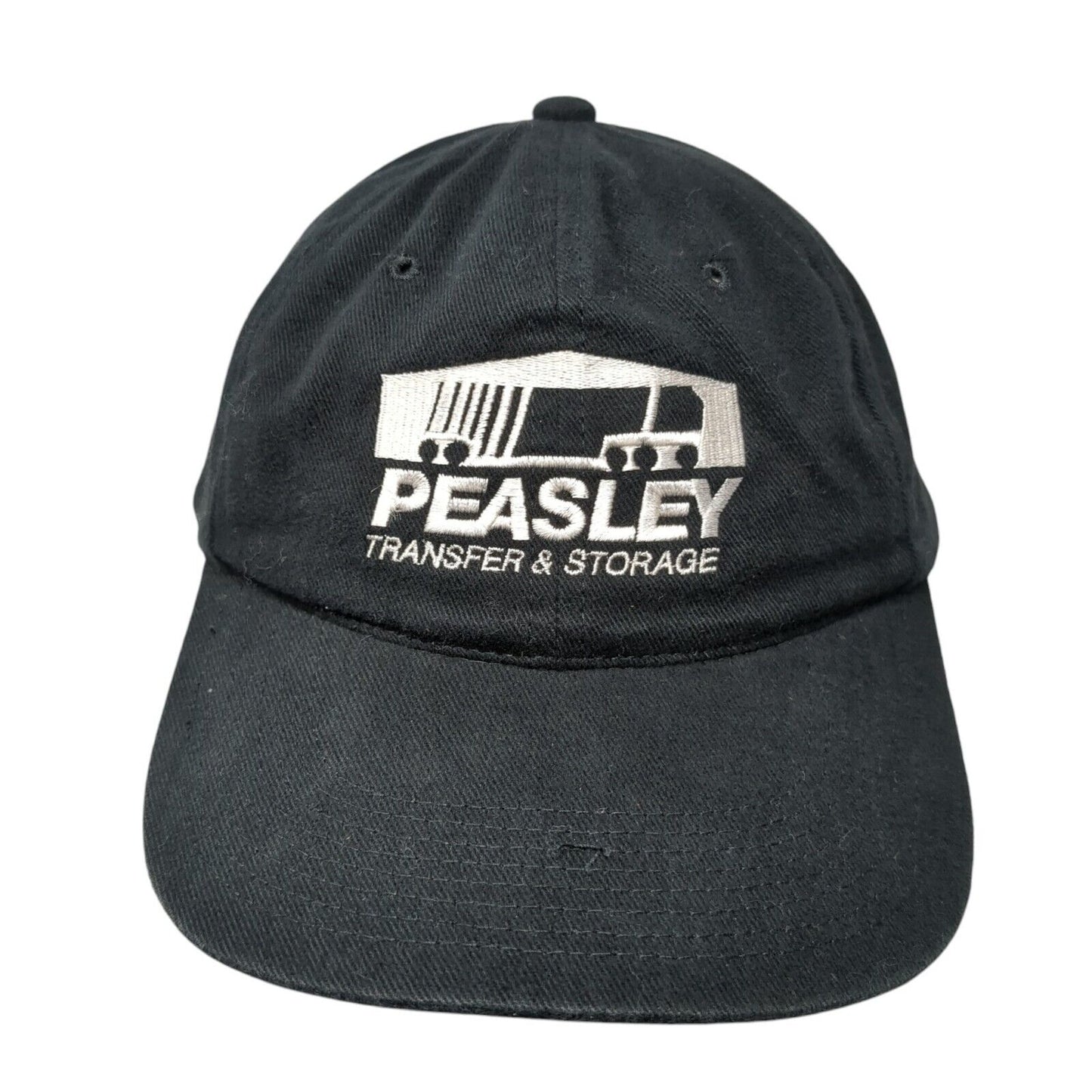 Peasley Transfer & Storage Snapback Hat Black One Size Embroidered