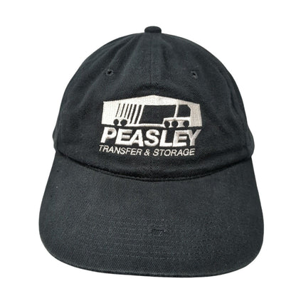Peasley Transfer & Storage Snapback Hat Black One Size Embroidered