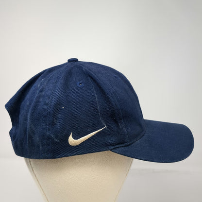 Nike Snapback Blue Embroidered Team Sports Hat Swoosh Vintage UConn Huskies