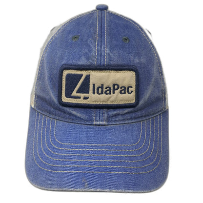 Legacy Trucker Hat Blue One Size IdaPac Mesh Snapback Green Underbrim Hat
