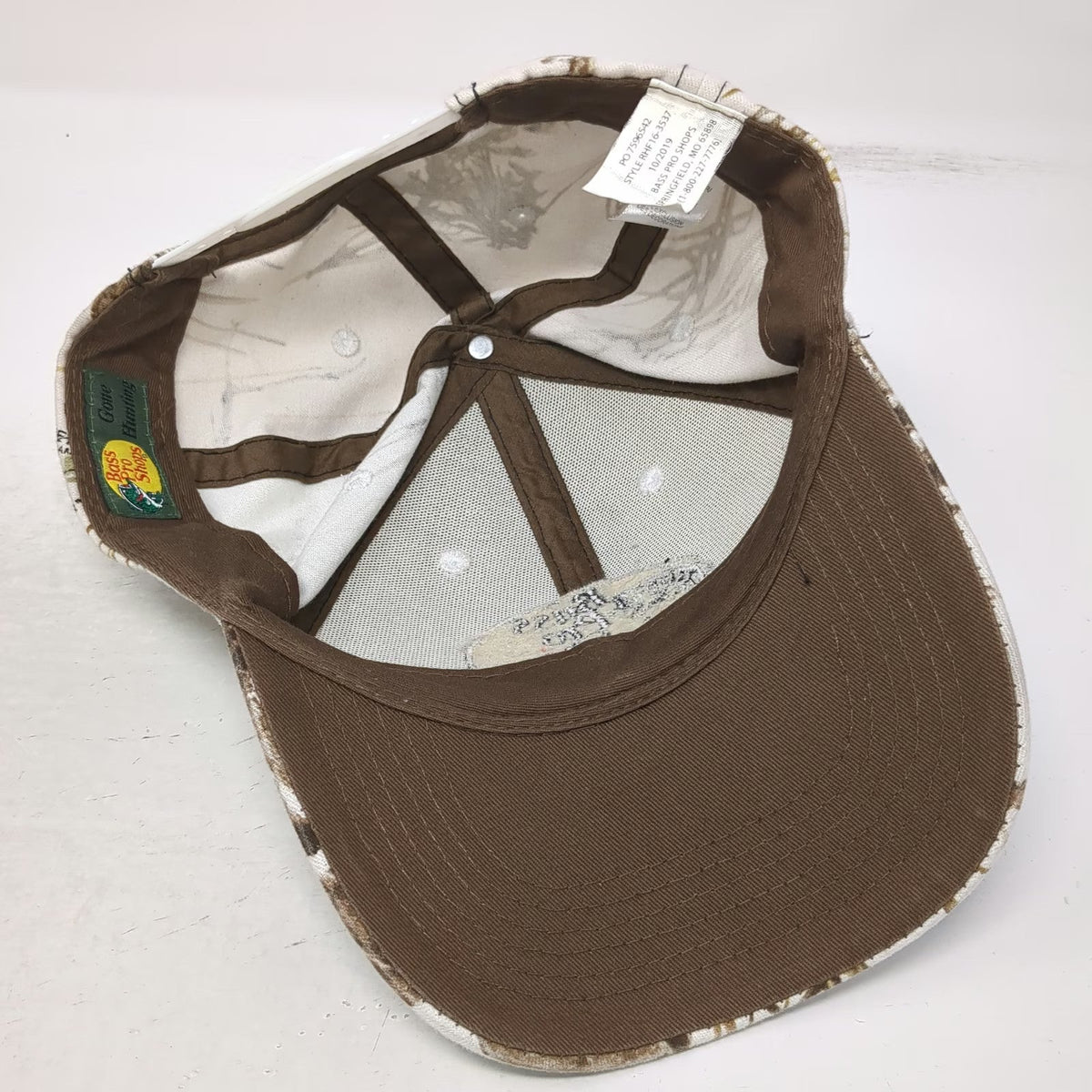 Bass Pro Shops Snapback White One Size TrueTimber Camo Bass Fishing Hunting Hat