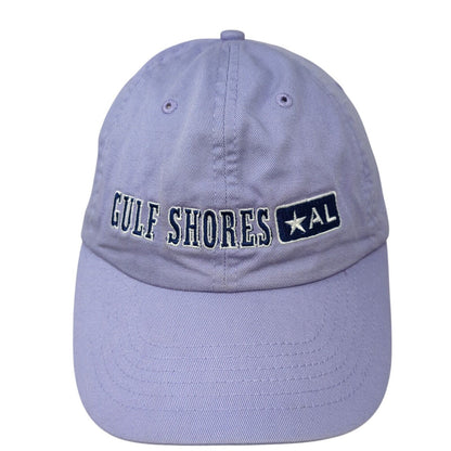 Gulf Shores AL Slideback Hat Purple One Size Adjustable Embroidered 6 Panel