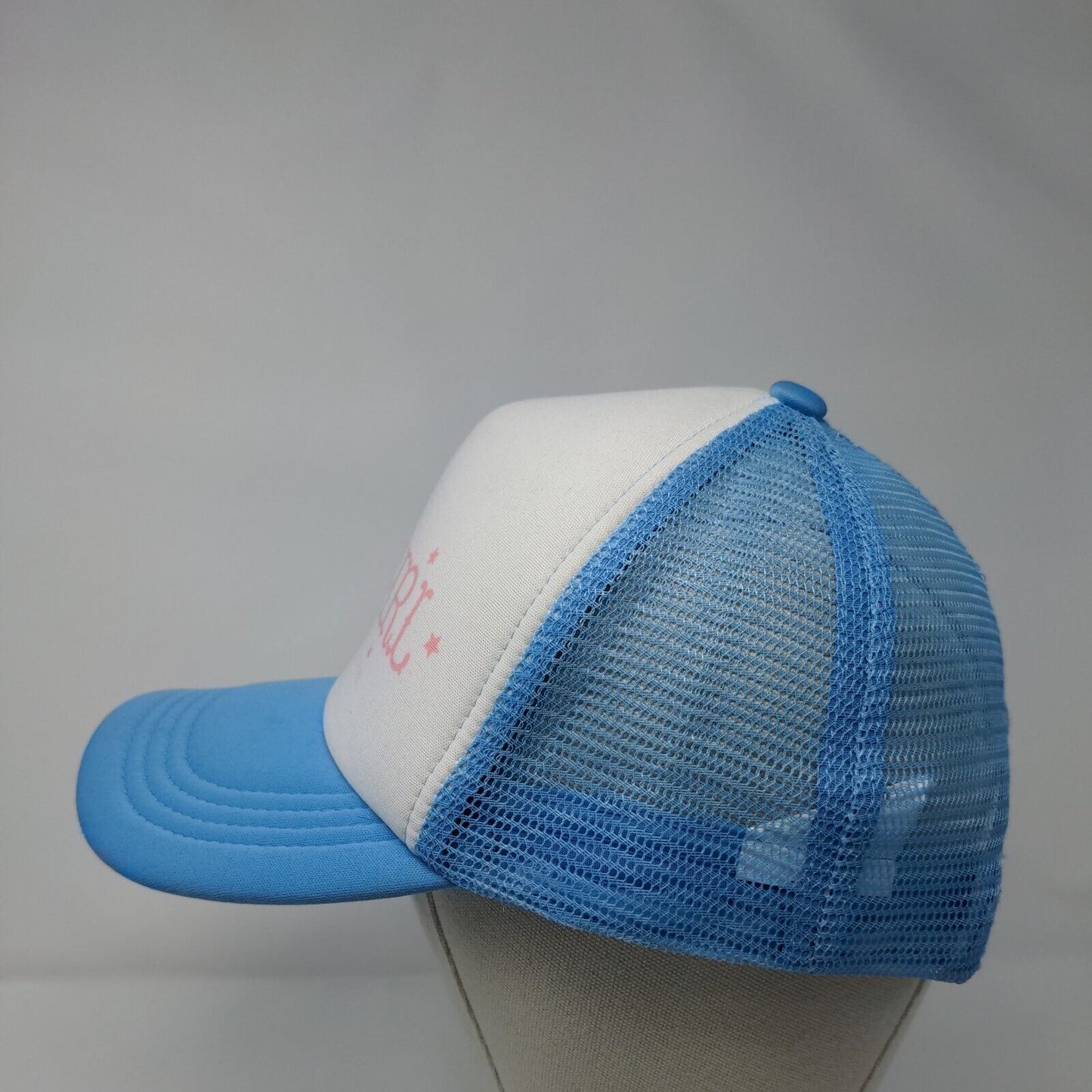 Cowgirl Snapback Mesh Back Trucker Hat Blue OSFA Adjustable Colorblock