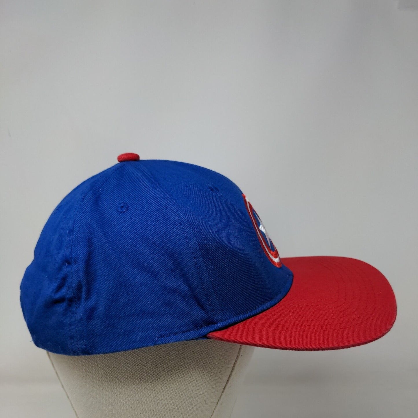 Marvel Captain America Snapback Hat Blue One Size Embroidered Colorblock
