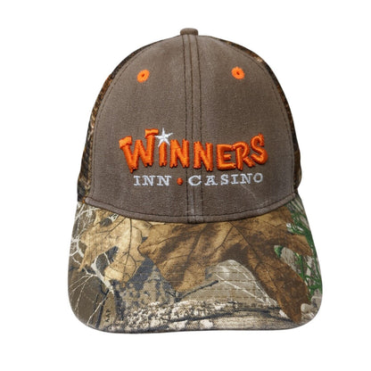 Winners Inn Casino Strapback Trucker Hat Camo One Size Mesh Back