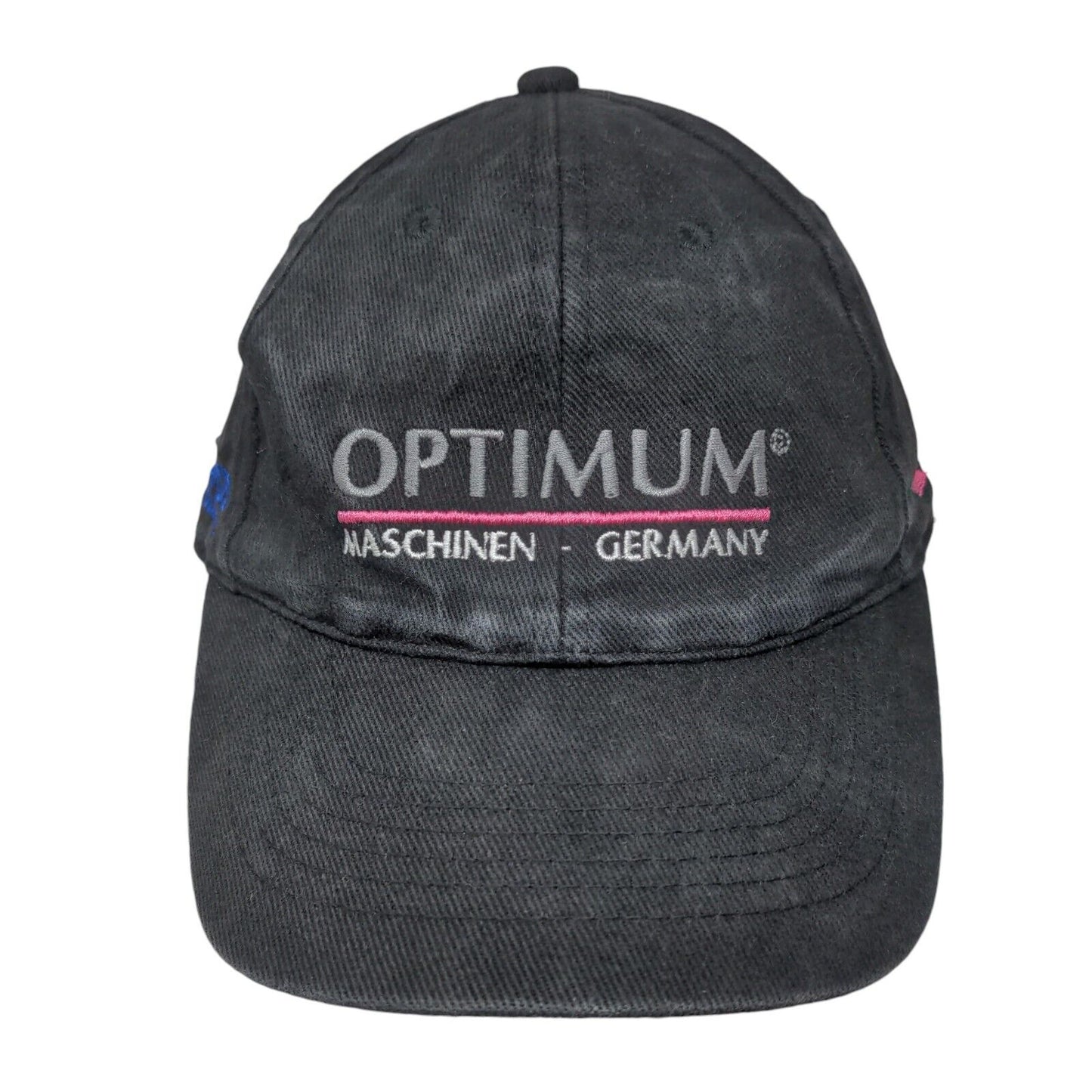 Optimum Maschinen-Germany Strapback Hat Black One Size Embroidered