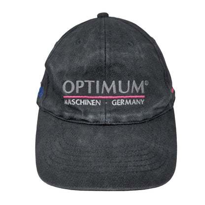 Optimum Maschinen-Germany Strapback Hat Black One Size Embroidered