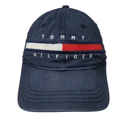 Tommy Hilfiger Slideback Hat Blue One Size Adjustable Embroidered 6 Panel Cotton