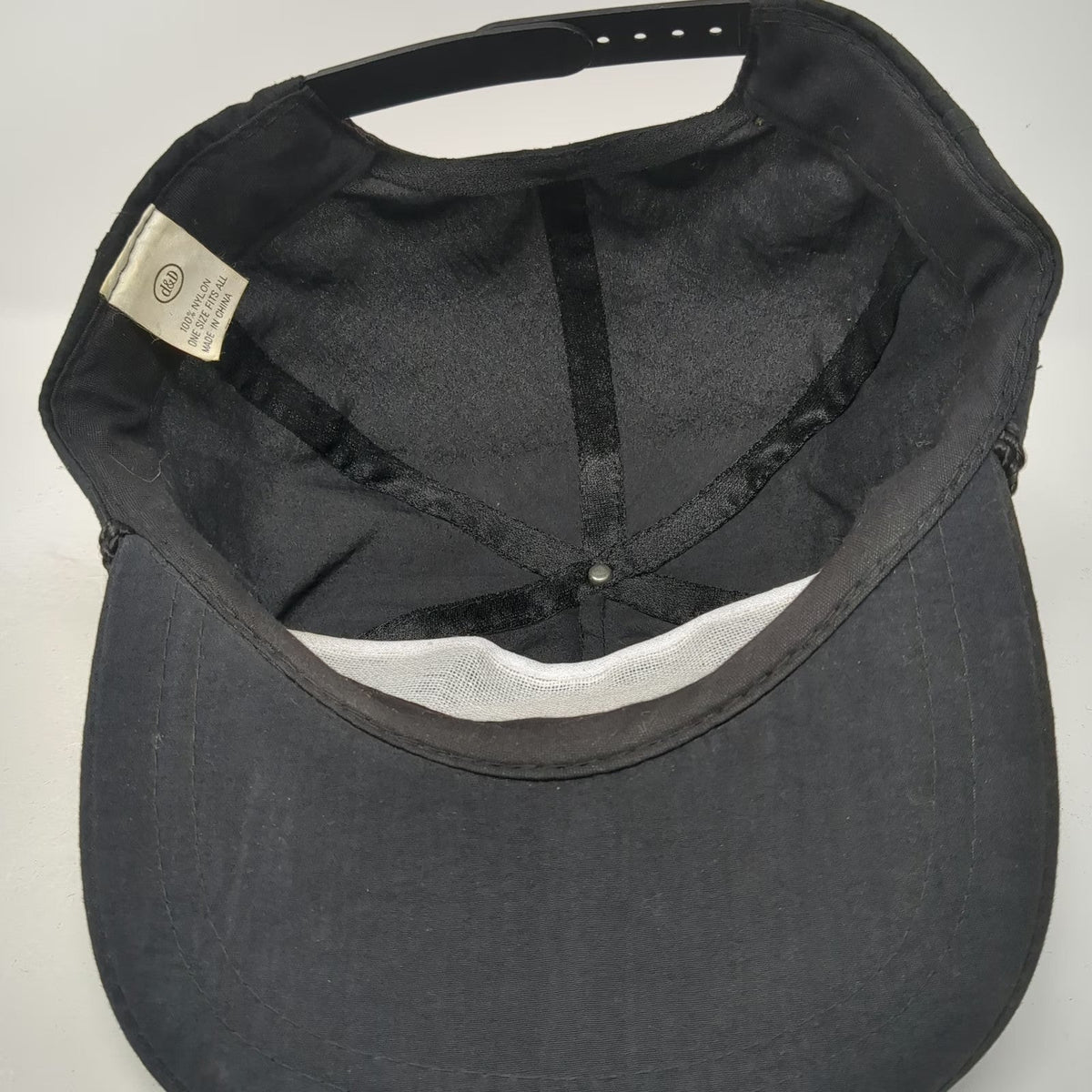 d&D Jim Beam 5 Panel Black Hat One Size Nylon Snapback Rope Detail Logo Seal B