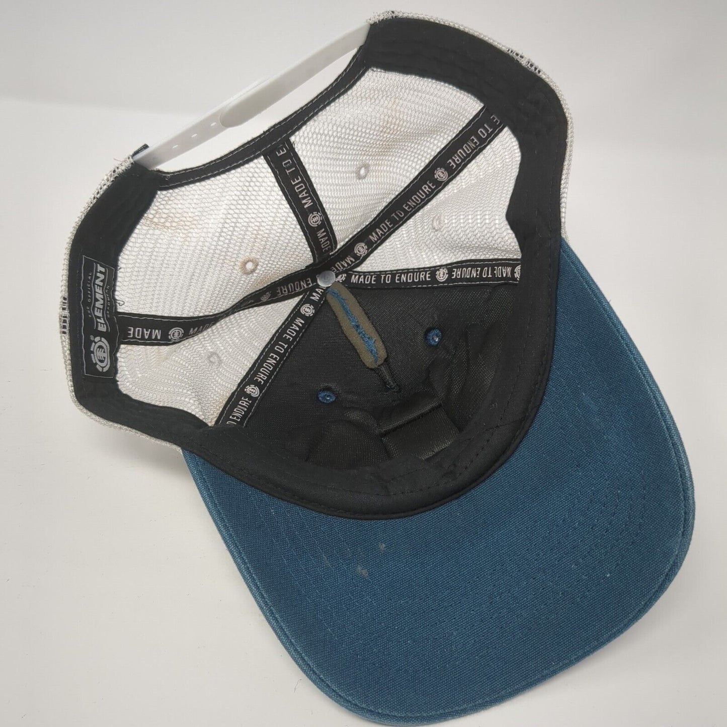 Element Made To Endure Snapback Trucker Hat Blue OS Adjustable Mesh Back 6 Panel