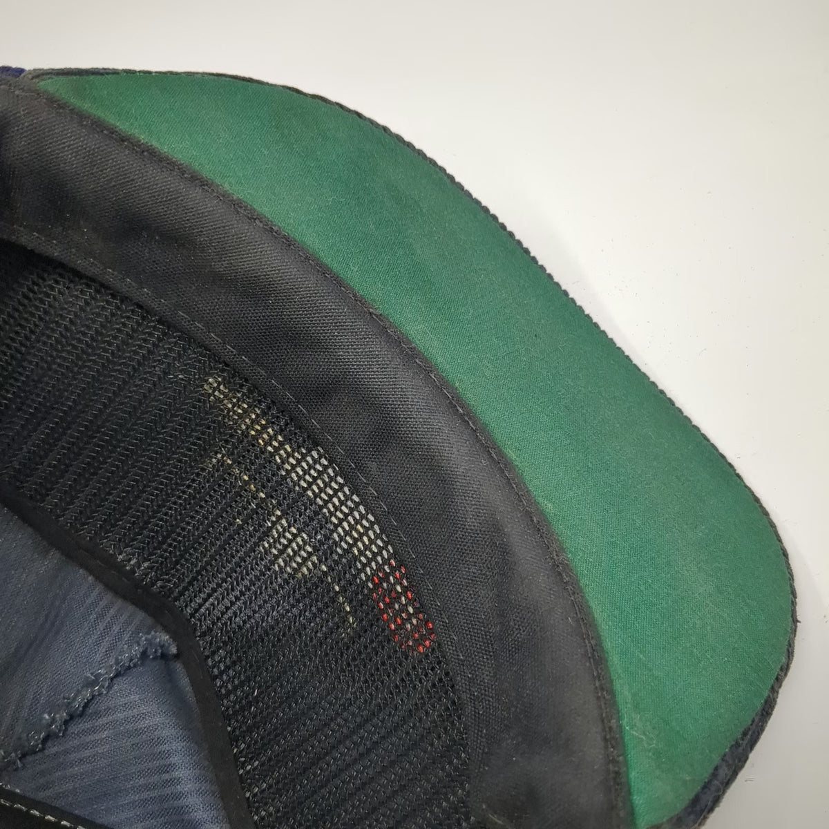 Imperial Headwear Trucker Hat Blue OS Combs Gates Aviation Corduroy Rope Hat