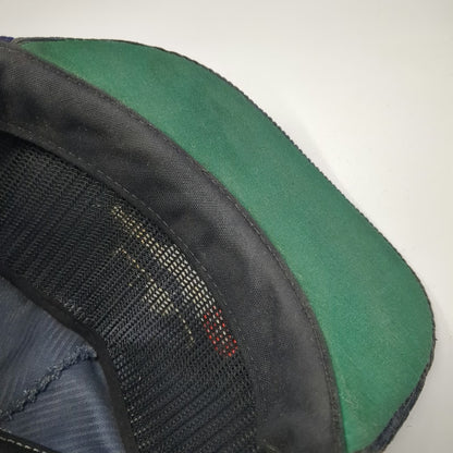 Imperial Headwear Trucker Hat Blue OS Combs Gates Aviation Corduroy Rope Hat