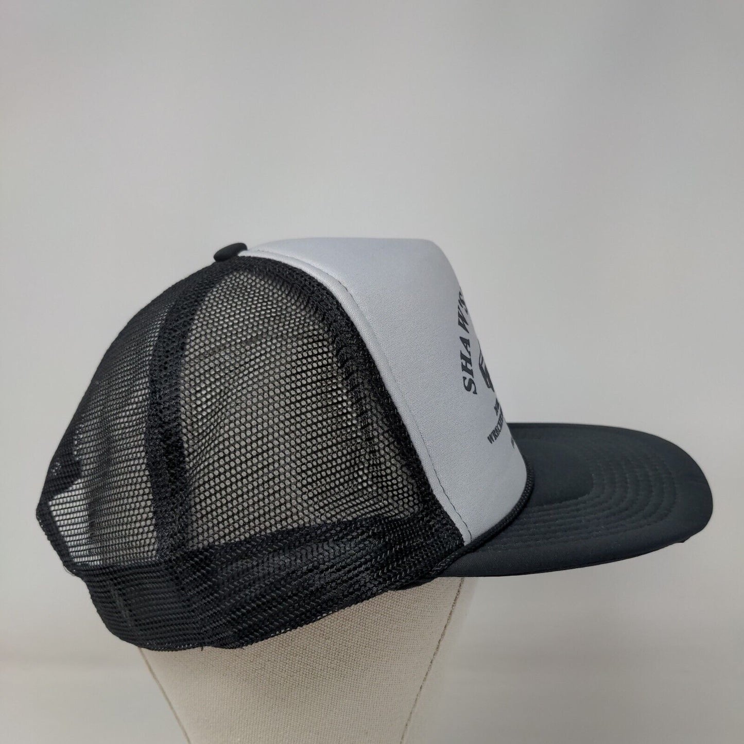 Shaw's Used Cars Snapback Mesh Back Trucker Hat Black OSFA Colorblock
