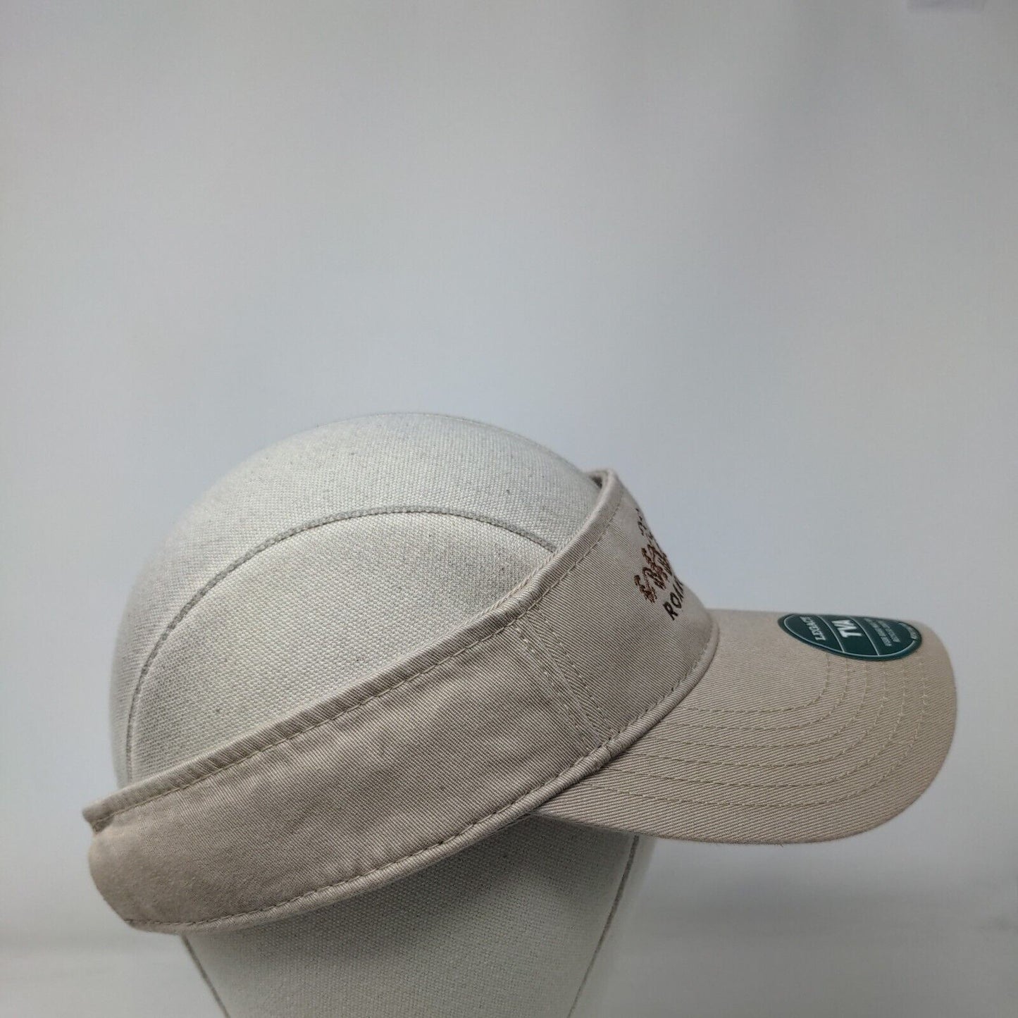 Roanoke VA Slideback Visor Hat Tan One Size Embroidered Legacy