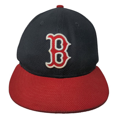 New Era Men's Fitted Hat Blue Size 7 3/8 Embroidered Boston Red Sox Logo