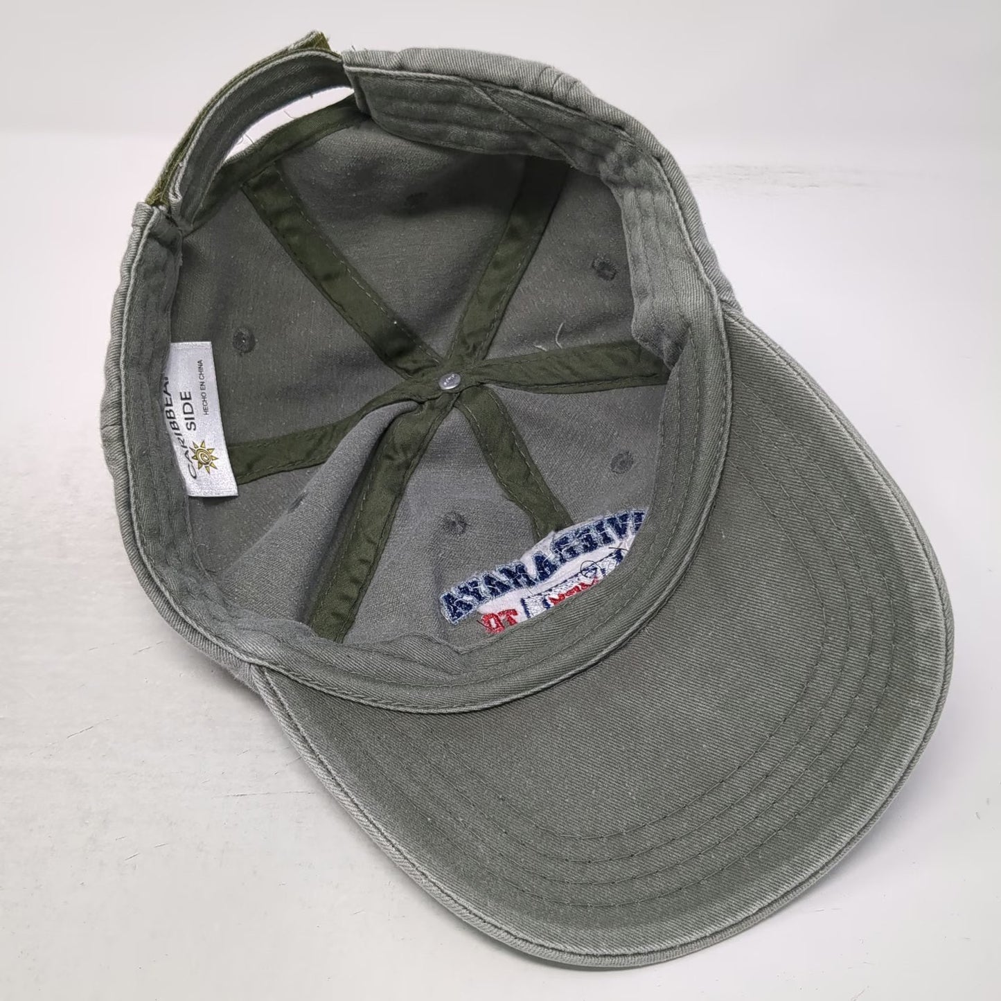 Caribbean Side Baseball Cap Green One Size Mexico Riviera Maya Strapback Hat