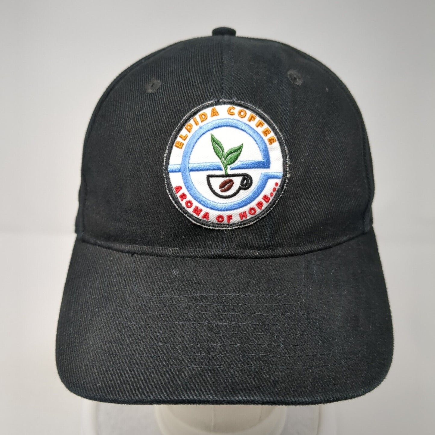 Elpida Coffee Aroma Of Hope Slideback Hat Black One Size Adjustable Beechfield