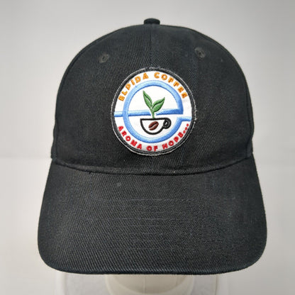 Elpida Coffee Aroma Of Hope Slideback Hat Black One Size Adjustable Beechfield