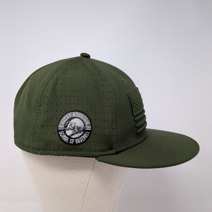 USA Flag Fitted Hat Green Medium Embroidered Patriotic The Game Pro