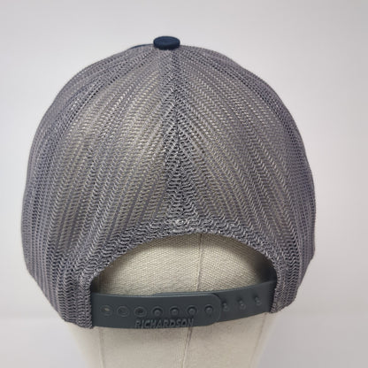 Meadow Golf Snapback Trucker Hat Blue One Size Adjustable Mesh Back Richardson