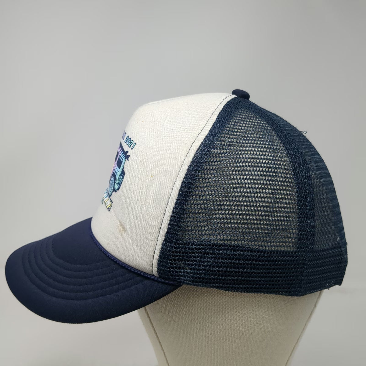 Cobra Trucker Hat Blue White One Size Spring Break 2021 Alabama Surf Style Mesh