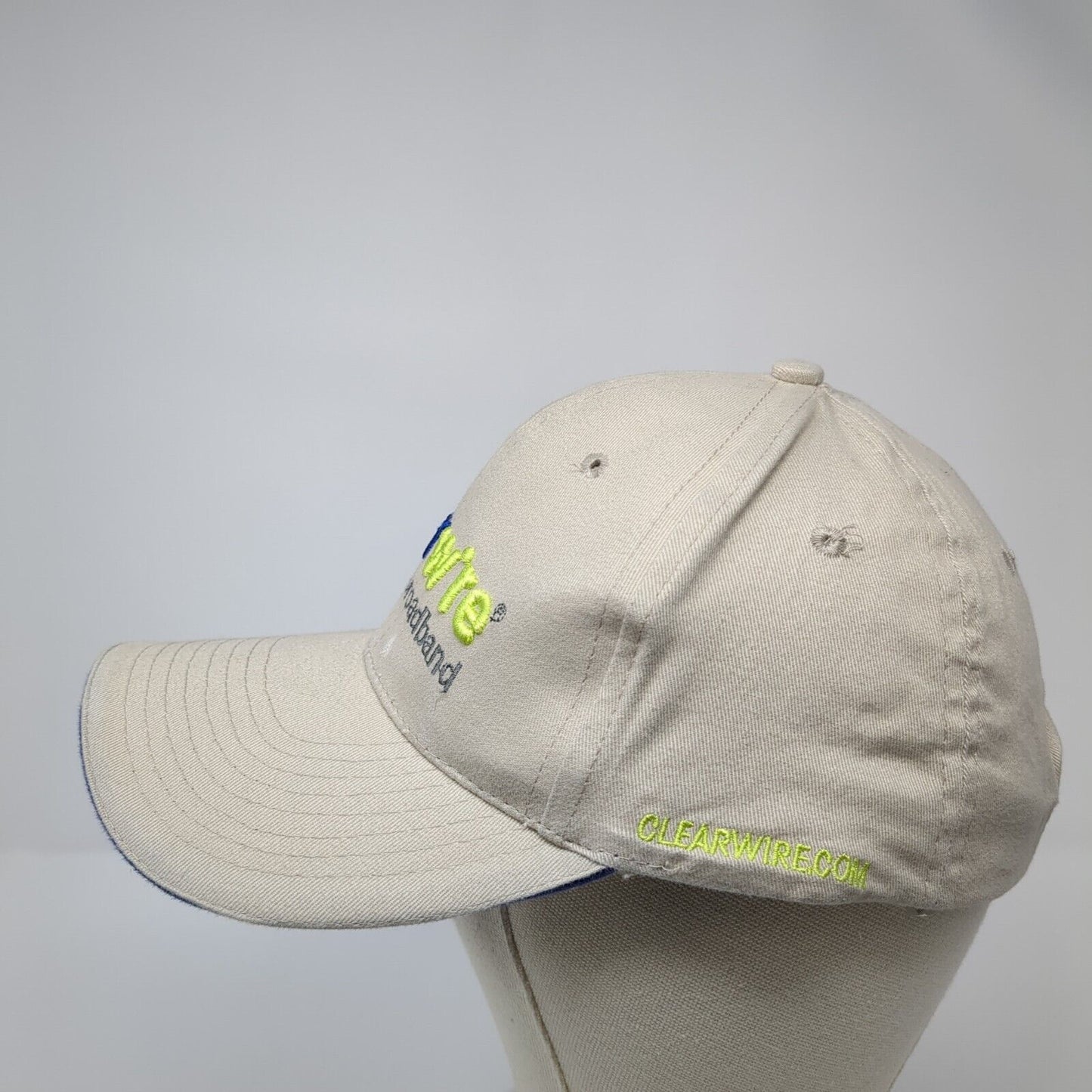 Clearwire Wireless Broadband Strapback Hat Tan One Size Adjustable