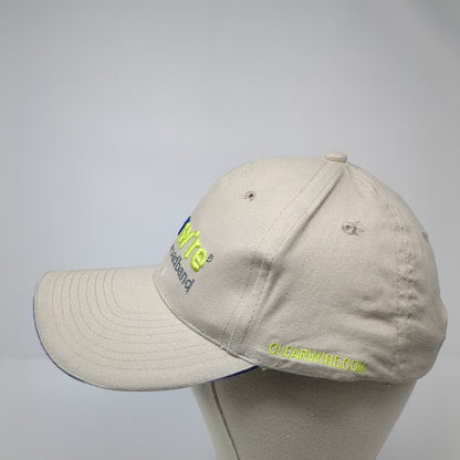 Clearwire Wireless Broadband Strapback Hat Tan One Size Adjustable