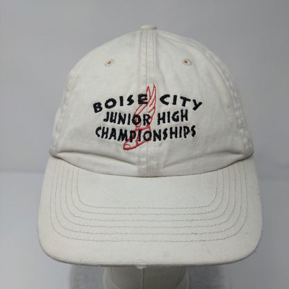 Boise City Juniors High Championships Strapback Hat Tan One Size 6 Panel