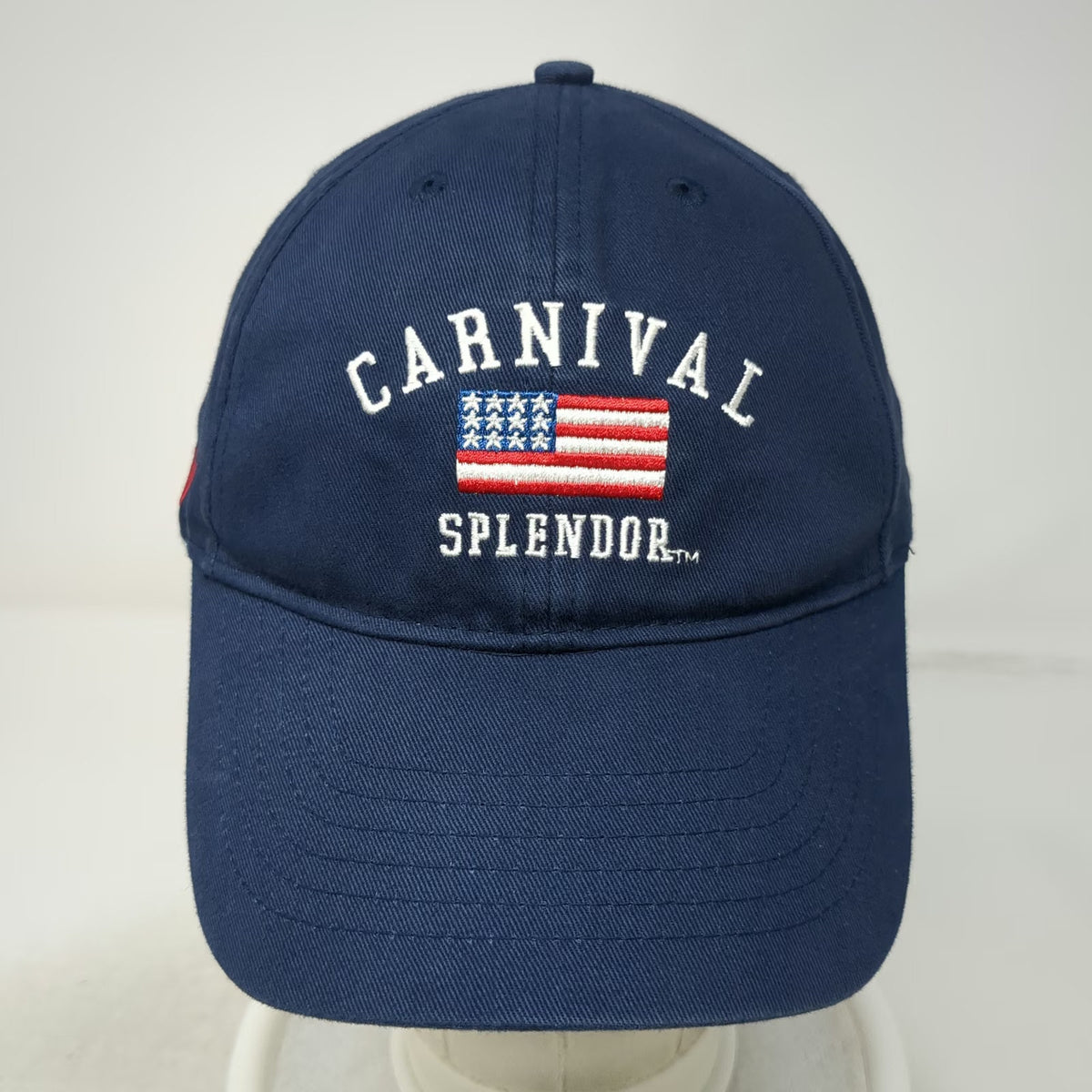 Carnival Baseball Cap Blue One Size Strapback Embroidered American Flag Crew Hat