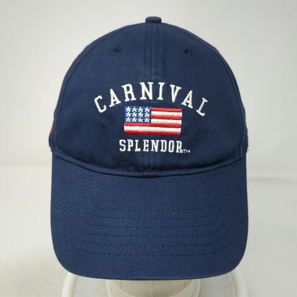 Carnival Baseball Cap Blue One Size Strapback Embroidered American Flag Crew Hat