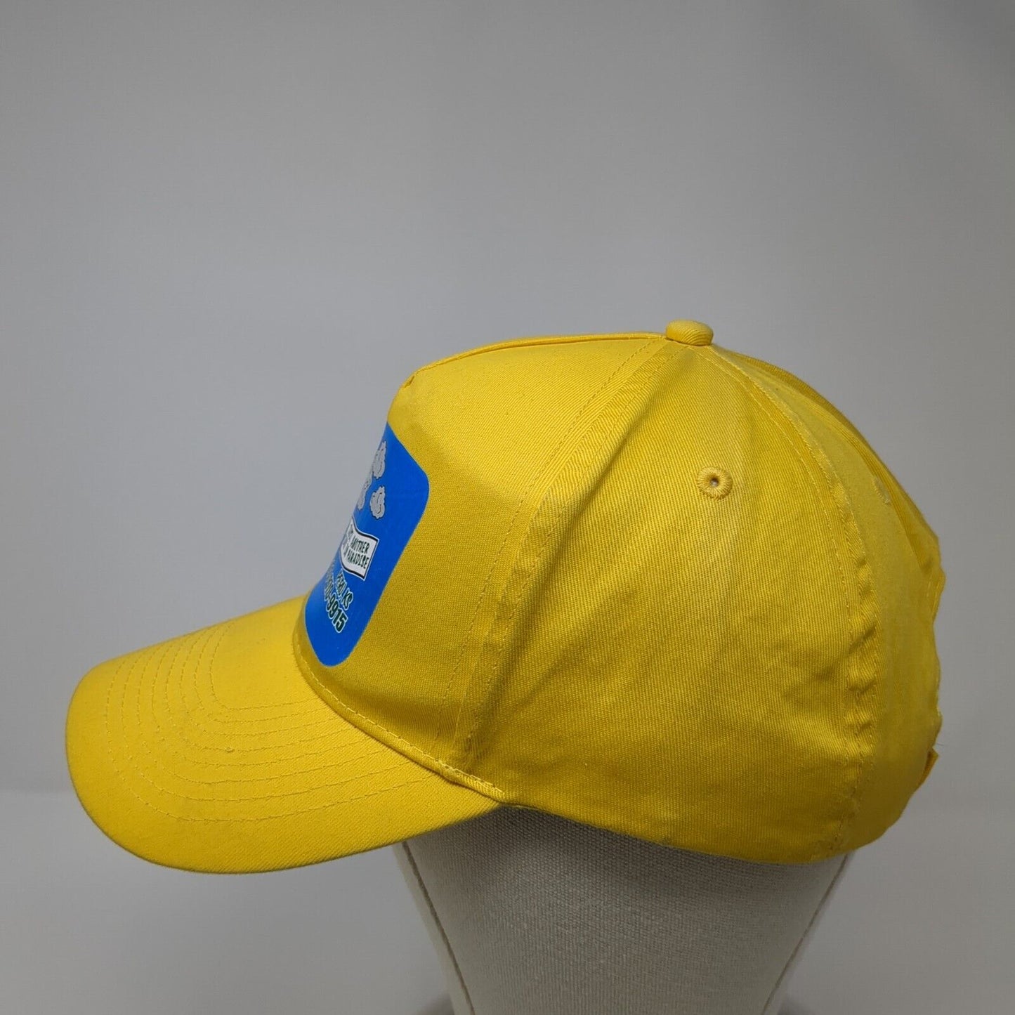 Just Another Day In Paradise Strapback Hat Yellow One Size Adjustable