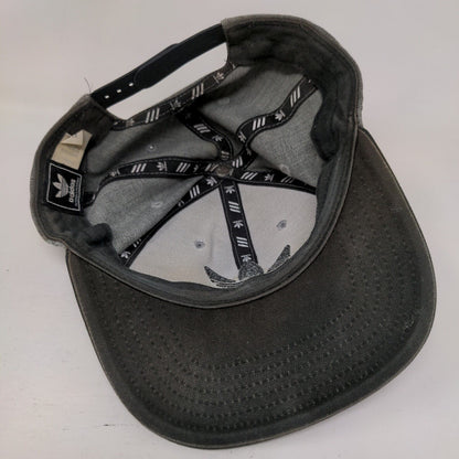 Adidas Trefoil Snapback Hat Gray OSFM Embroidered Colorblock 6 Panel