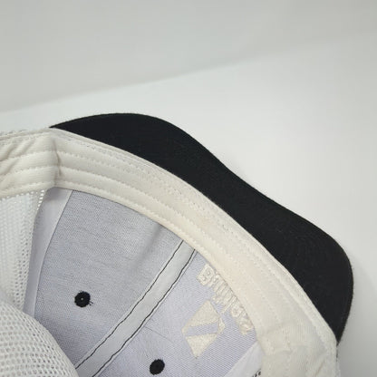 Builders First Source Snapback Trucker Hat Black OS Adjustable Mesh Back Ivory