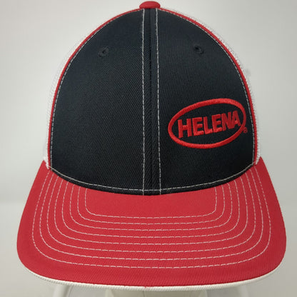 Pacific Headwear Baseball Cap Black Red White 7 3/8 Mesh Flexfit Skull Logo Hat