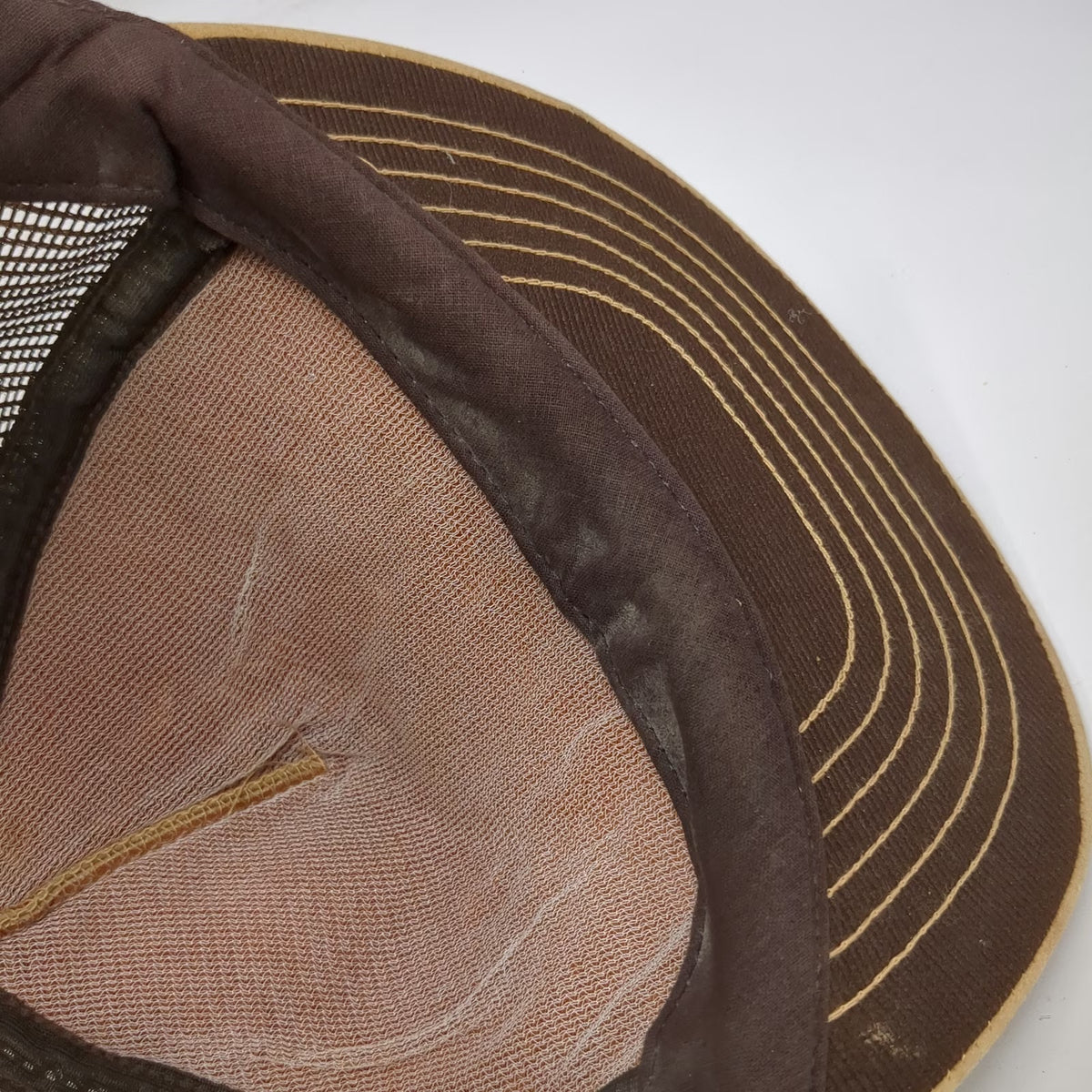 I/D/E/A Inc Trucker Hat Brown One Size Elk Snow Mesh Snapback Vegan Suede Patch