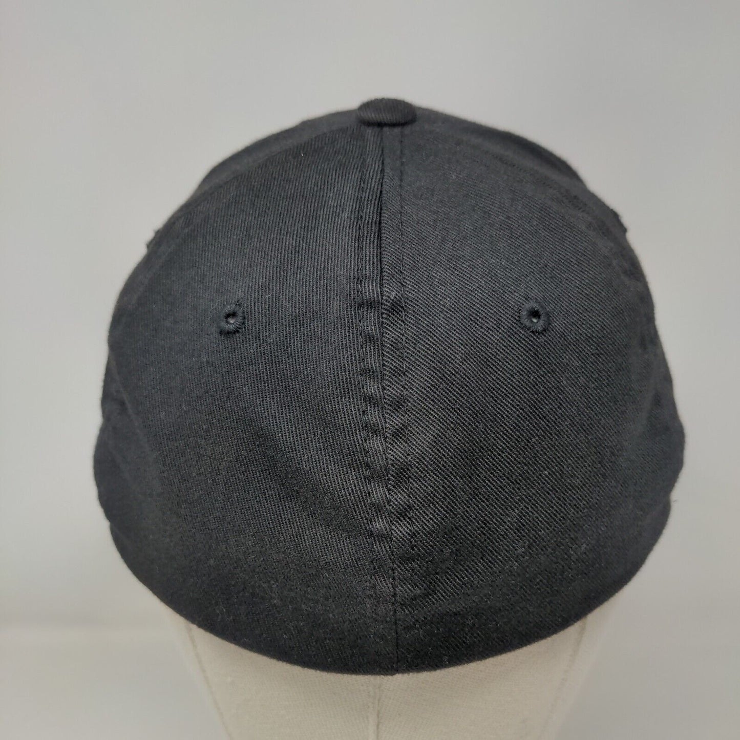 Flexfit Yupoong Fitted Hat Black Small-Medium Solid 6 Panel Blank