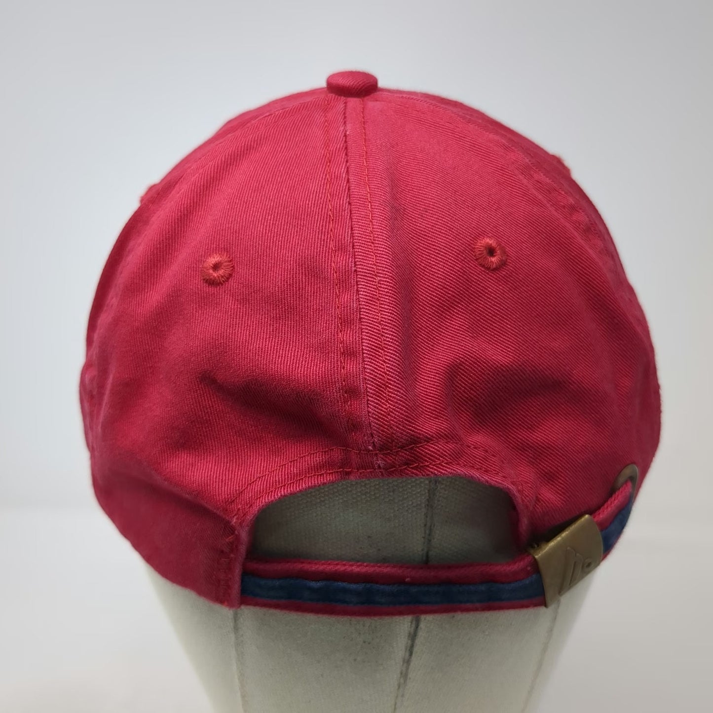 Red Baseball Cap OSFM Pacific Beach California Palm Trees Hat Adjustable Blue