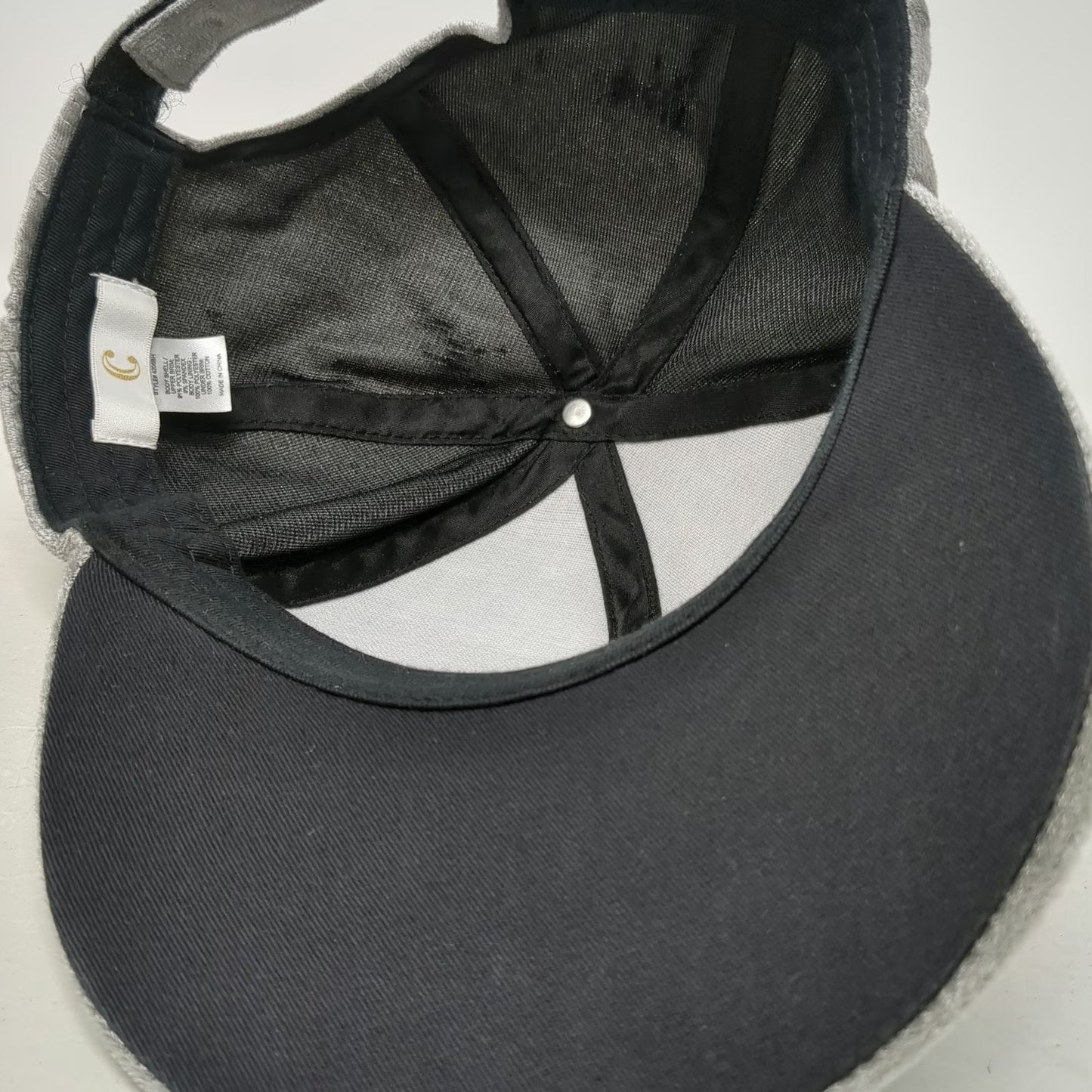 C.C Baseball Cap Gray One Size Crushed Velvet Metallic Strapback Curved Brim Hat