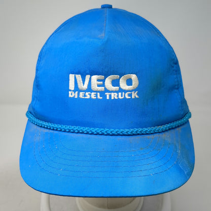 Southern Trucker Blue Hat IVECO Diesel Truck Rope Snapback USA Logistics Vintage