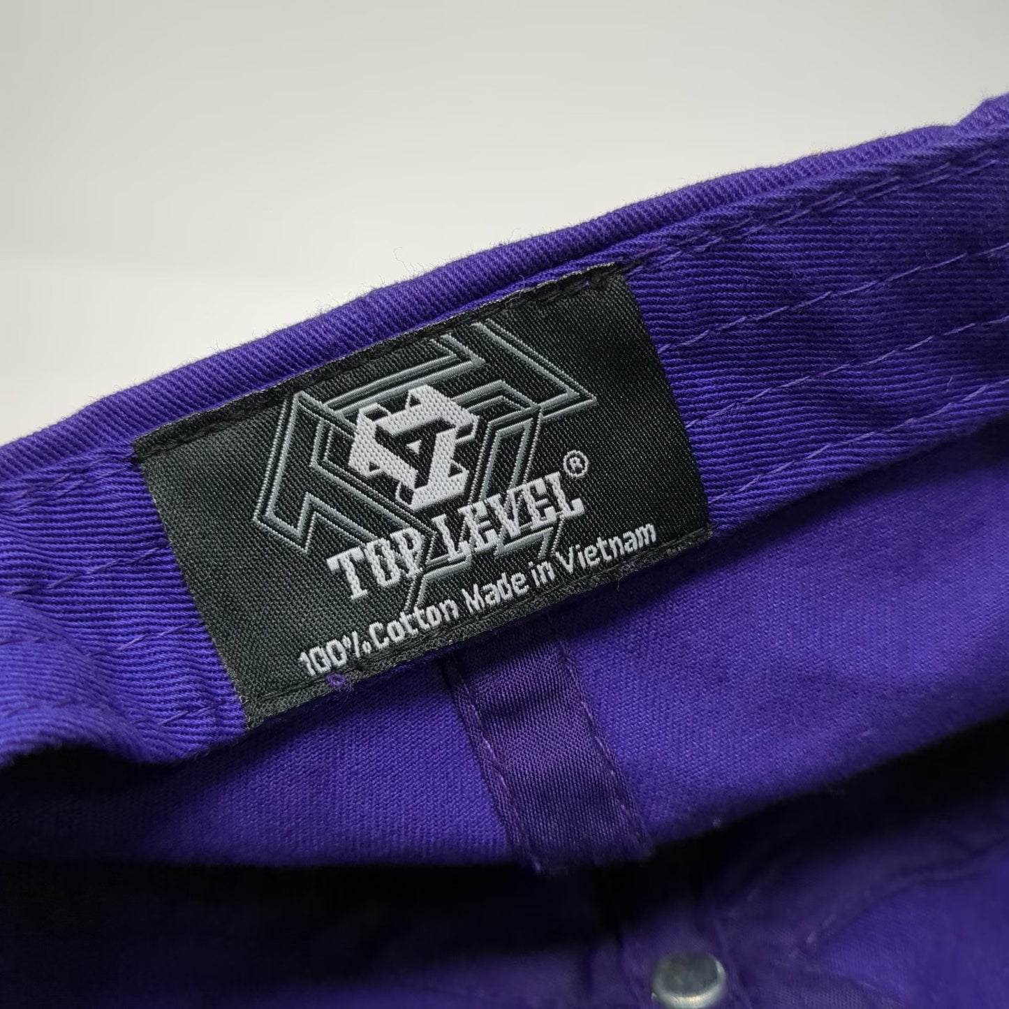 Top Level Baseball Cap Purple One Size Adjustable 100% Cotton Solid Plain Hat