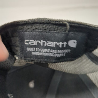 Carhartt Trucker Hat Gray One Size Mesh Back Snapback Embroidered Logo Workwear