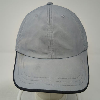 PINK Baseball Cap Gray One Size Adjustable Strap Contrast Piping Curved Brim Hat