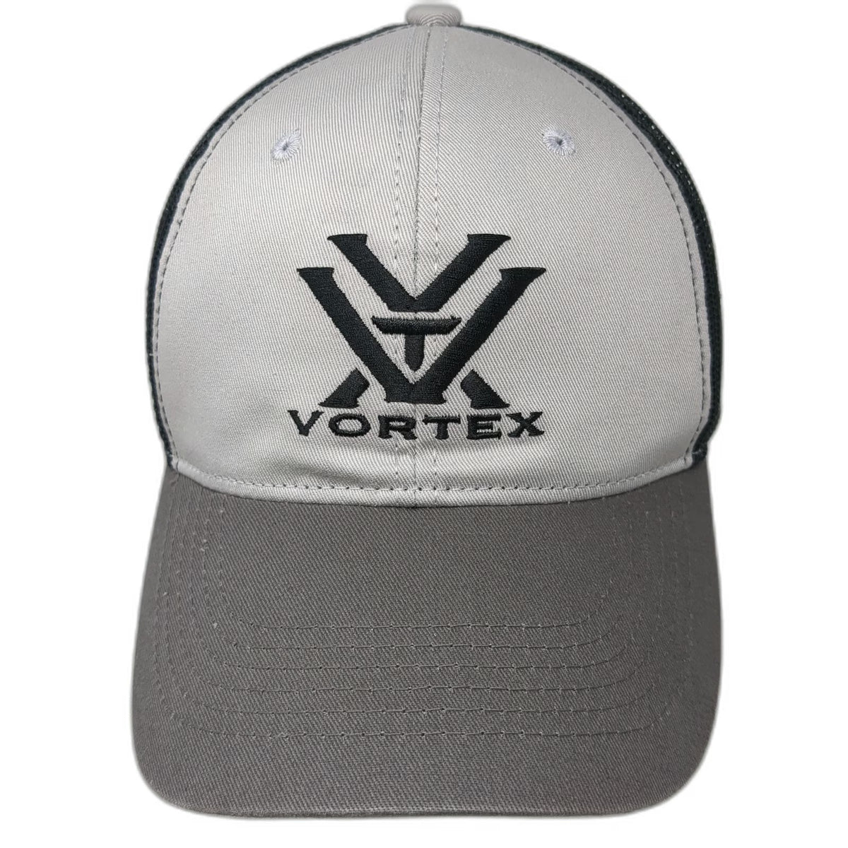Vortex Trucker Hat Gray Black One Size Mesh Snapback Optics Hunting Outdoor