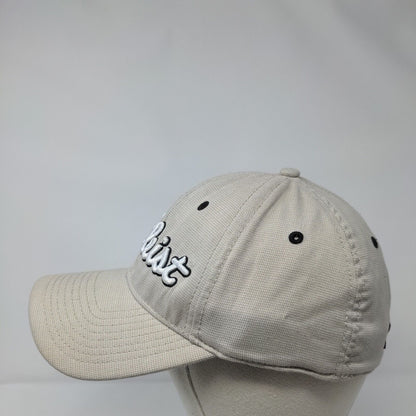 Titleist Fitted Golf Hat Tan Small/Medium Embroidered Solid 6 Panel
