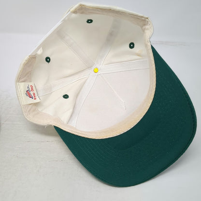 Otto 5 Panel Hat White Green OS Outdoor Channel Moose Graphic Snapback Logo