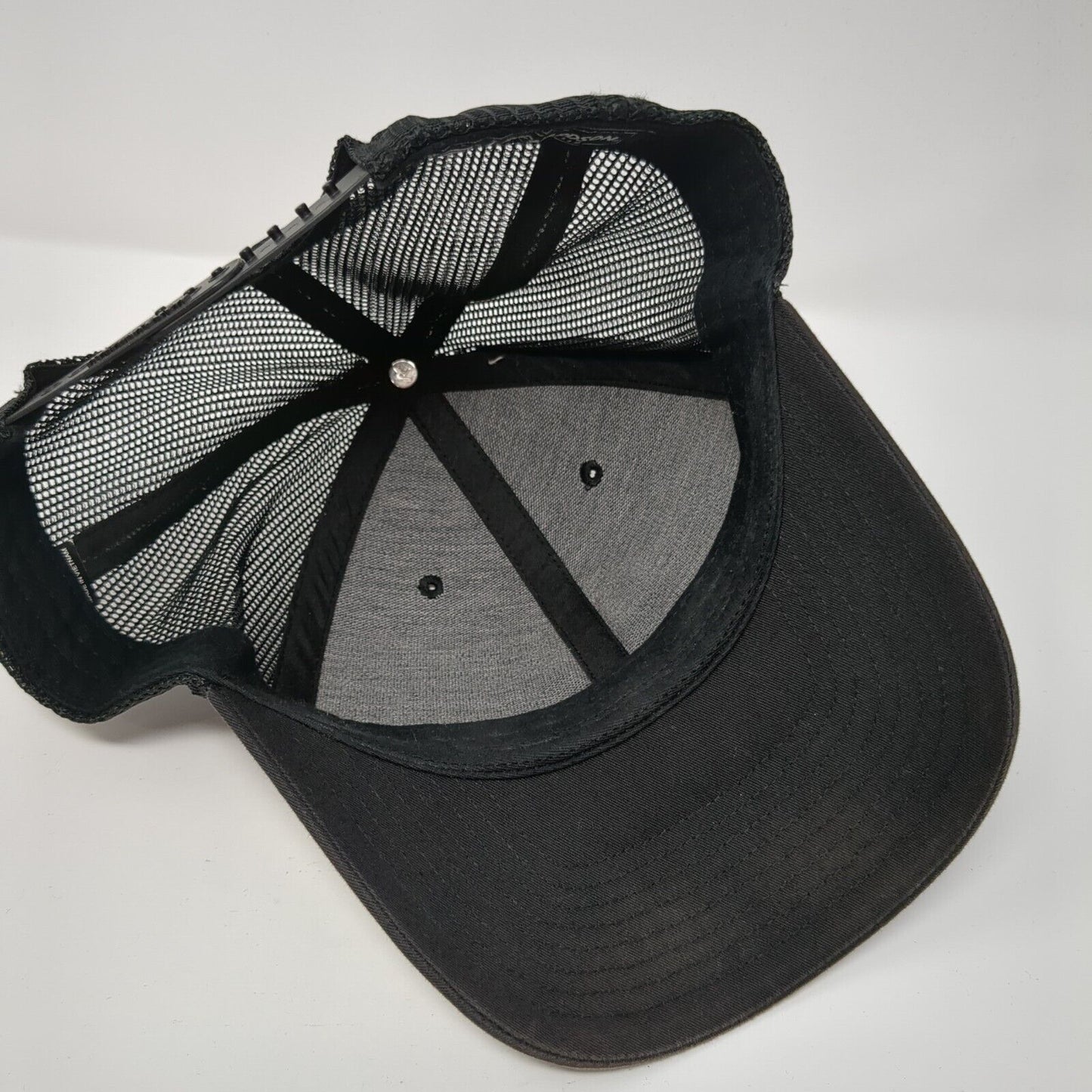 McCall Idaho Patch Snapback Trucker Hat Black One Size Mesh Back